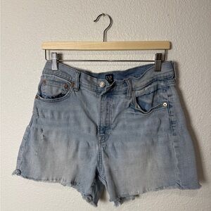 GAP Women's Faded Blue Jean Shorts size 8/29 high rise